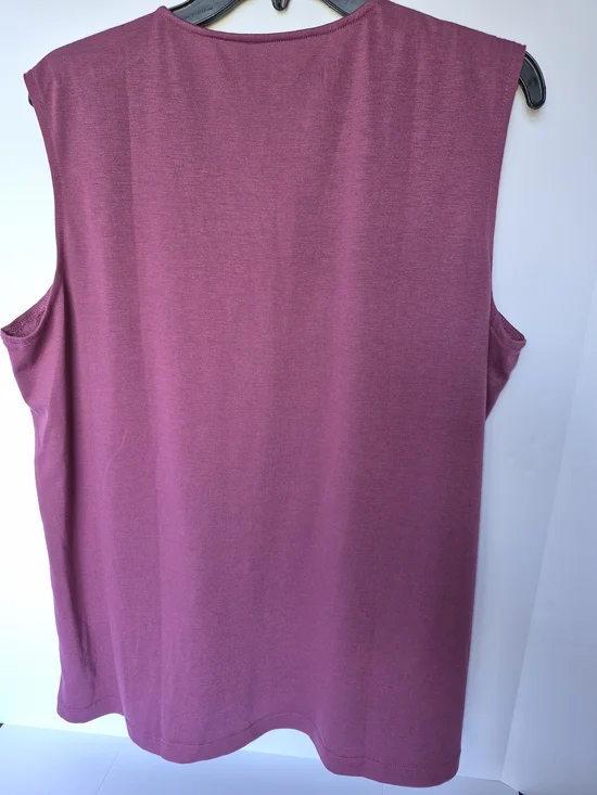 DG2 by Diane Gilman Sleeveless V-Neck Tank in Rose - Picture 3 of 4